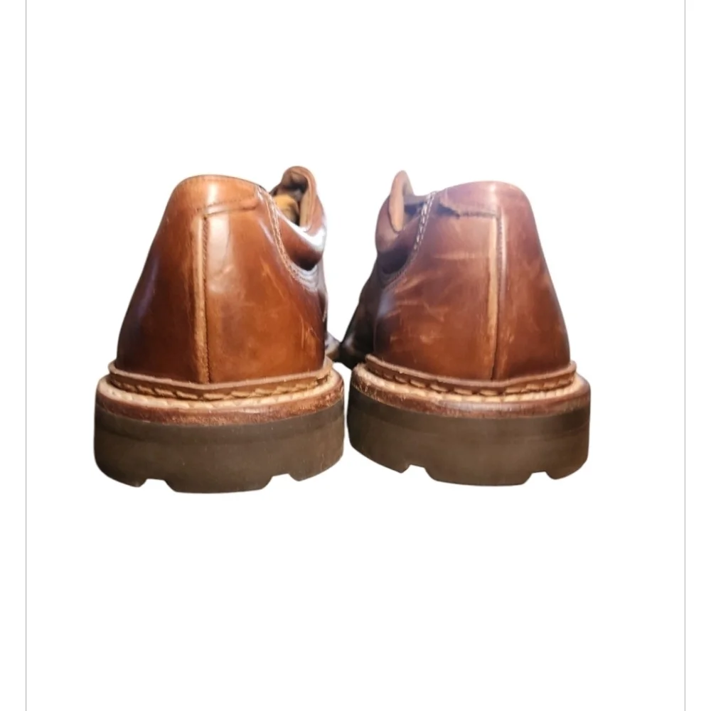 Mens Johnston & Murphy Passport Tassel Brown Leather Oxford Shoes 9.5 Old Money - Picture 2 of 9